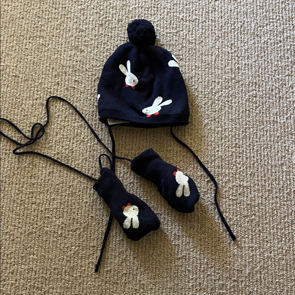 Jacadi Baby Microfleece Hat & Mittens
